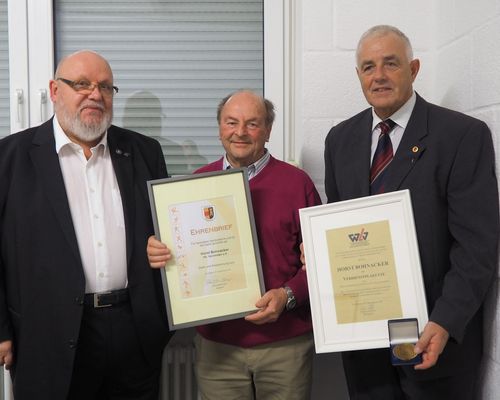 Horst Bohnacker mit WLV Verdienstplakette ausgezeichnet