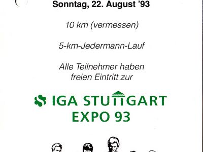 Flyer zum WM-Volkslauf